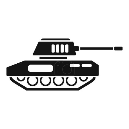 Illustration vectorielle d'une silhouette de char, parfaite pour les thèmes militaires et graphiques