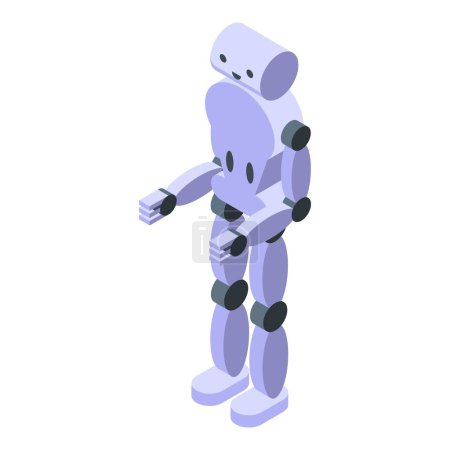 Vector isometric design of a humanoid robot with a modern, sleek look