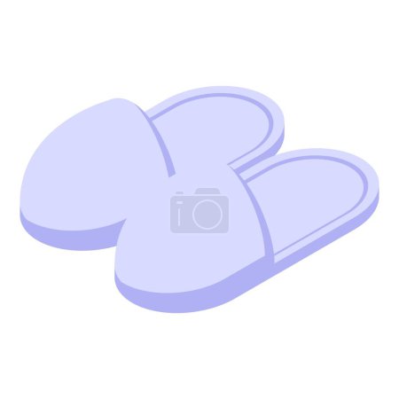 Illustration of cozy and comfortable purple slippers for indoor relaxation and leisure, featuring a soft and warm design perfect for home use