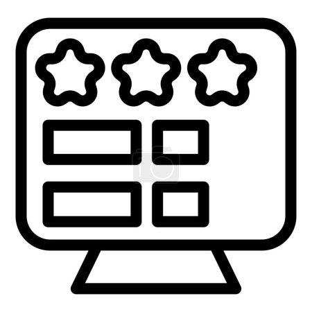 Digital vector iconography for displaying customer satisfaction review ratings and feedback on a web or app interface. Business critique and reputation scoring system using a digital vector scale