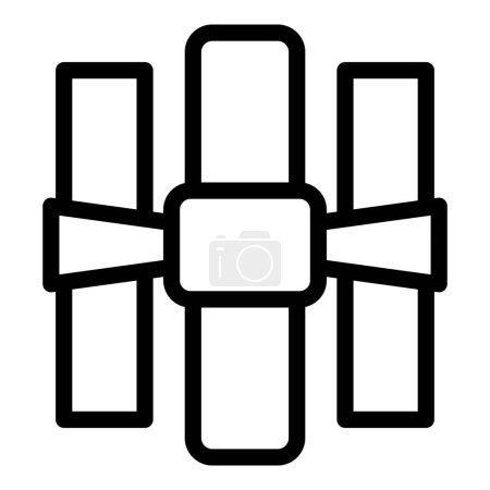 Minimalist black and white graphic of an abstract geometric design, suitable for various uses
