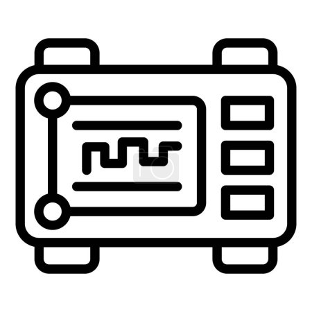 Simple line art illustration of a sound card icon, perfect for techthemed designs