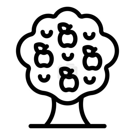 Illustration for Vector illustration of a simple black and white line icon of a money tree, representing financial growth, wealth, and prosperity - Royalty Free Image