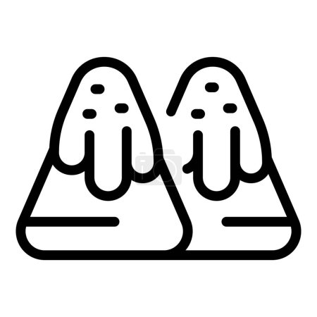 A black and white line icon representing a pair of salt and pepper shakers