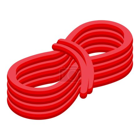 Cable rojo haciendo infinito símbolo que representa infinitas posibilidades