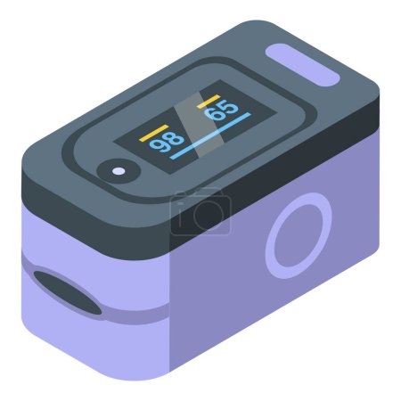 Digital pulse oximeter measuring blood oxygen saturation, indicating health and wellness