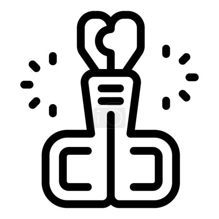 Simple black outline icon of a robot holding a lightbulb, representing the concept of artificial intelligence generating new ideas