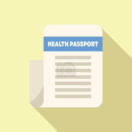 Health passport document is laying on a table, showing vaccination or immunity status