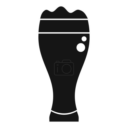Black silhouette of a tall beer glass with foam, representing a refreshing beverage