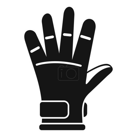 Icône simple noire d'un gant de gardien de but protégeant la main pendant le match de football