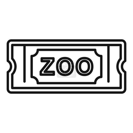 Billet de zoo admettre un permettant l'accès au parc animalier