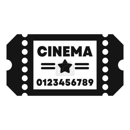 Black cinema ticket representing the concept of entertainment