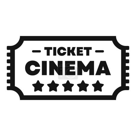 Simple black cinema ticket promising a five star entertainment experience