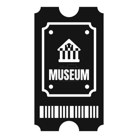 Billete de museo negro que permite la entrada a atracciones culturales y exposiciones