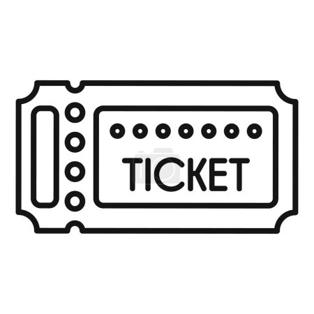 Einfaches Line-Art-Symbol eines Tickets, das den Eintritt zu einer Veranstaltung oder Dienstleistung darstellt