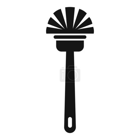 Ilustración de Toilet brush cleaning washroom bathroom hygiene domestic wash cleaning supply icon in simple style on a white background - Imagen libre de derechos