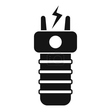 Dieses plakative Symbol steht für elektrische Energie und zeigt einen Blitz, der von den Steckern ausgeht.