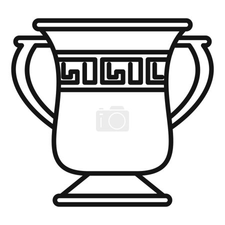 Vase grec antique avec poignées et motif traditionnel montrant la culture hellénique