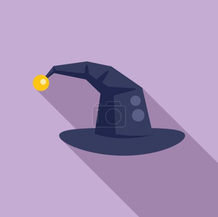 Zauberhut wirft einen langen Schatten, perfekt für Halloween oder Fantasy-Projekte