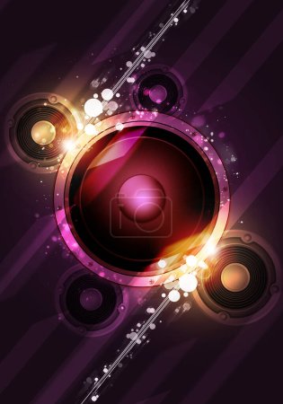 sound disco party music background for flyers and night club posters