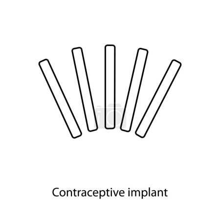 Téléchargez les illustrations : Méthode contraceptive icône de ligne d'implant contraceptif dans le vecteur - en licence libre de droit