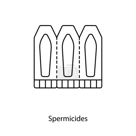 Illustration for Spermicide contraception method line icon in vector - Royalty Free Image