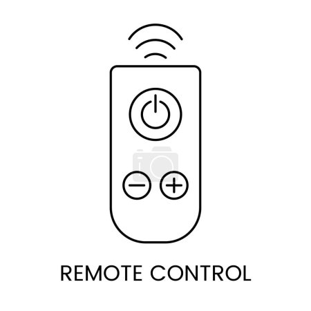 Control remoto en el icono de línea vectorial