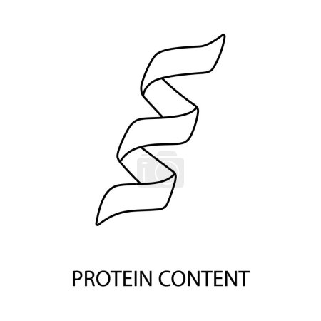 Téléchargez les illustrations : Vecteur de ligne de teneur en protéines pour l'emballage alimentaire. - en licence libre de droit