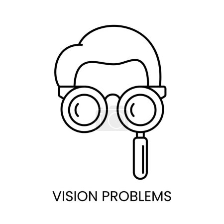 Téléchargez les illustrations : Personnes handicapées, problèmes de vision, cécité et vecteur d'icônes de basse vision. - en licence libre de droit