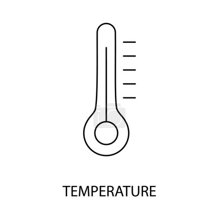 Téléchargez les illustrations : Vecteur d'icône de ligne de température de stockage pour l'emballage alimentaire, illustration du thermomètre. - en licence libre de droit