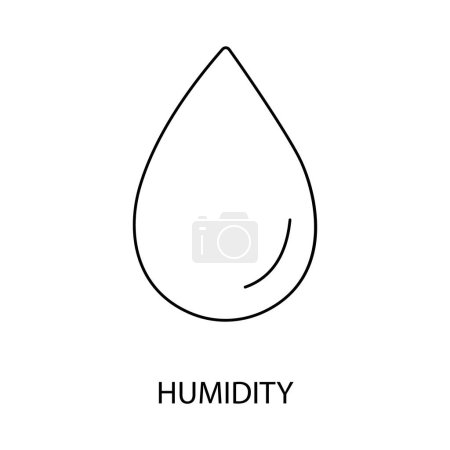 Téléchargez les illustrations : Vecteur de ligne d'humidité pour emballage alimentaire, illustration de goutte d'eau - en licence libre de droit