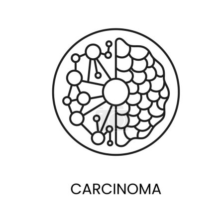 Ilustración de Cáncer carcinoma línea icono vector cáncer enfermedad maligna. - Imagen libre de derechos
