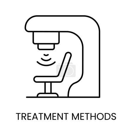 Ilustración de Cáncer tratamiento métodos línea icono vector enfermedad línea icono vector cáncer enfermedad. - Imagen libre de derechos
