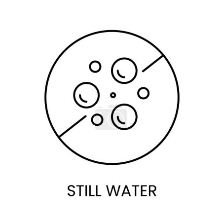 No gas water line vector icon with editable stroke for placement on packaging.