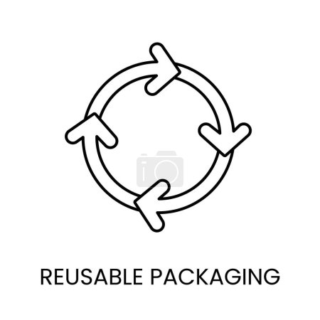 Illustration for Reusable line icon in vector with editable stroke for packaging. - Royalty Free Image