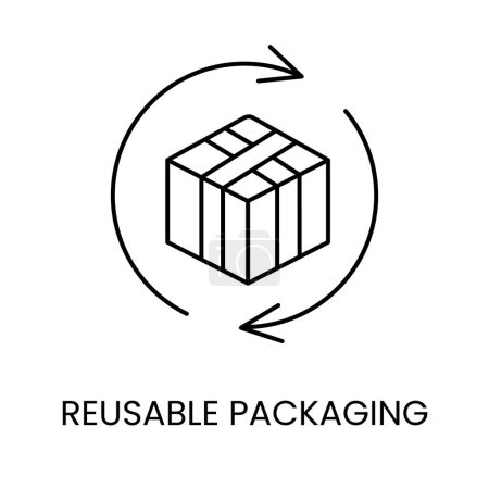 Reusable line icon in vector with editable stroke for packaging.