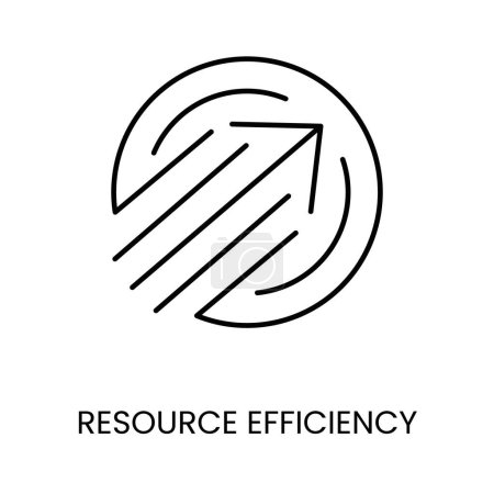Icono de línea vectorial de eficiencia de recursos con carrera editable, para embalaje.