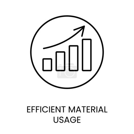 Icono de línea vectorial Uso efectivo de materiales con carrera editable, para embalaje.