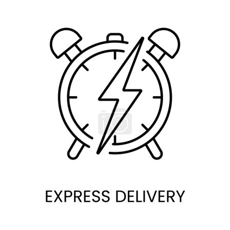 Express Delivery line vector icon with editable stroke.