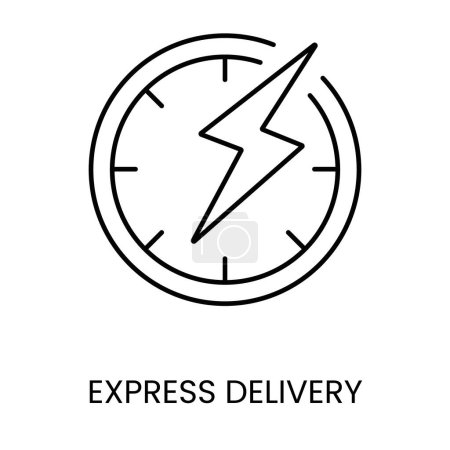 Express Delivery line vector icon with editable stroke.