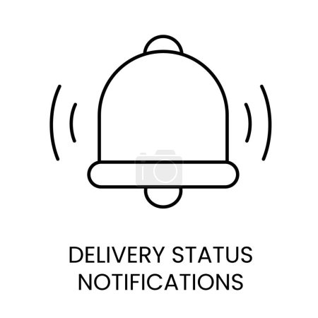 Delivery Status Notifications vector line icon with editable stroke.