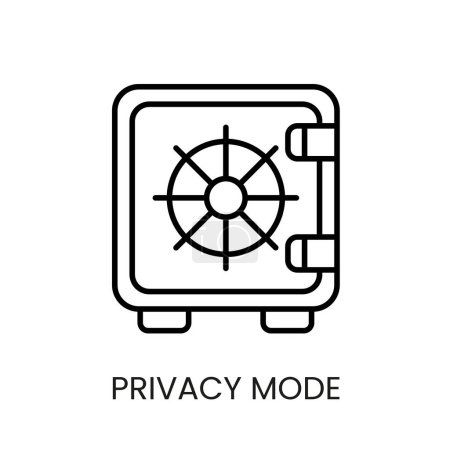 Ilustración de Icono de vector de línea de modo de privacidad con carrera editable para su colocación en el empaquetado del sistema de cámara cctv. - Imagen libre de derechos