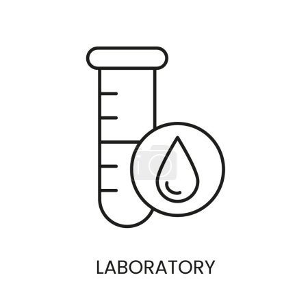 Laborzeilenvektorsymbol mit editierbarem Strich.