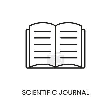 Science journal line vector icon with editable stroke.