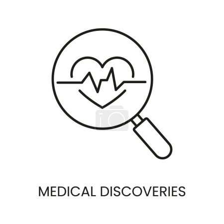 Medical discoveries line vector icon with editable stroke.