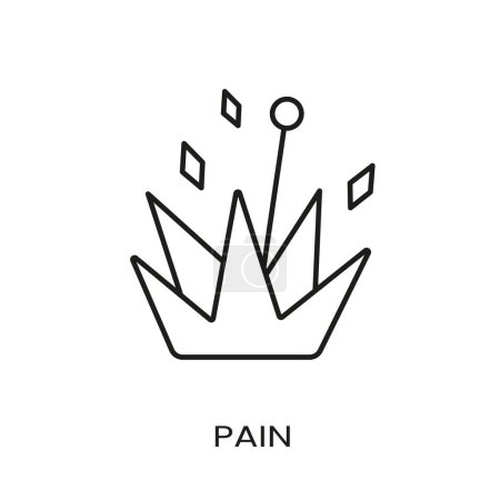 Schmerzlinienvektorsymbol mit editierbarem Strich.