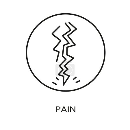 Icône vectorielle de ligne de douleur avec trait modifiable.