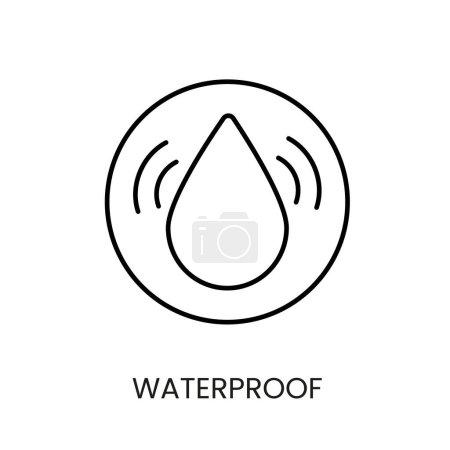 Waterproof line icon vector for packaging on cctv camera with editable stroke.