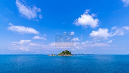 Photo for Beautiful beach view Koh Chang island seascape at Trad province Eastern of Thailand on blue sky background , Sea island of Thailand landscape - Royalty Free Image