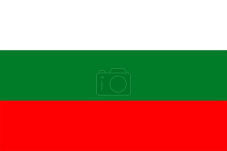 Photo for Flags of Bulgaria. Flat element design. National Flag. White isolated background - Royalty Free Image